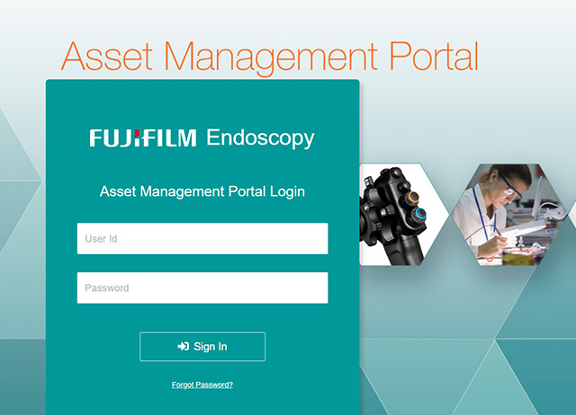 Asset Management Portal Login Screen